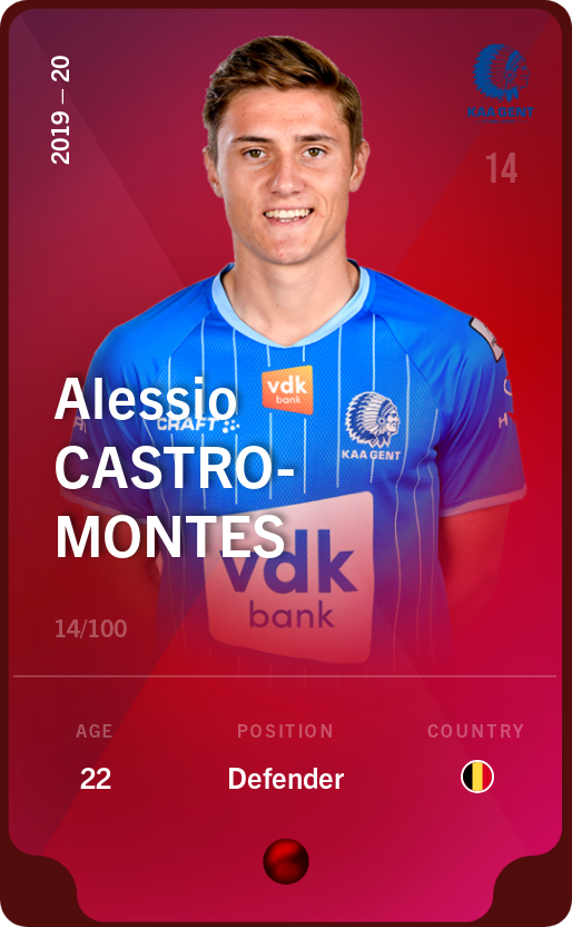 Sorare - Sorare Official - Alessio Castro-Montes 2019-20 • Rare 14/100 - NFT # 7497659706843613294372982169940729227831745181154995500398866022571275898523