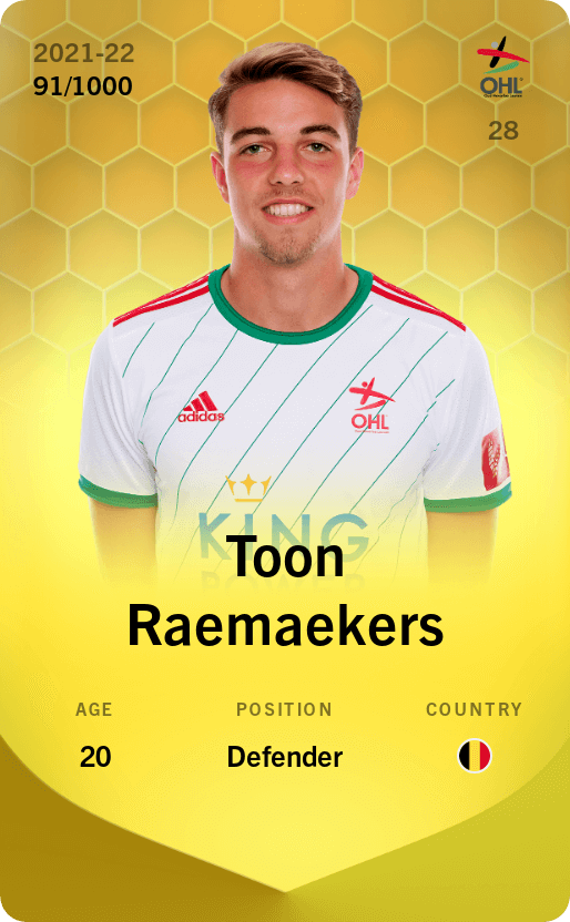 Toon Raemaekers 2021-22 • Limited 91/1000
