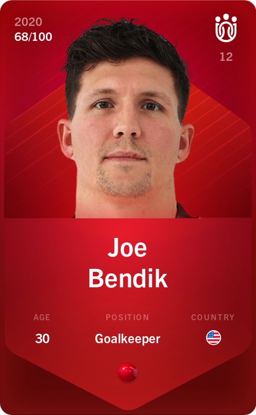 Sorare - Sorare Official - Joe Bendik 2020-21 • Rare 68/100 - NFT # 25001299769210565855715684077482786047807116445544637858495494148107043558192