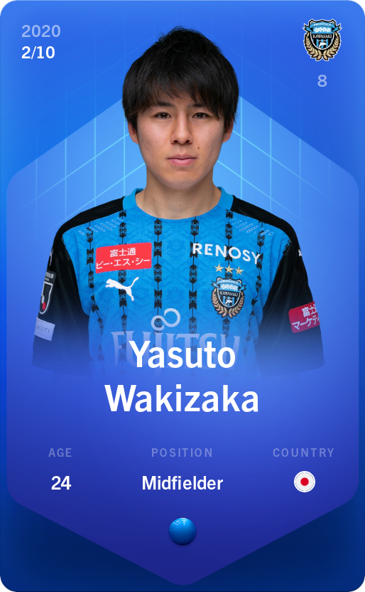 Sorare - Sorare Official - Yasuto Wakizaka 2020-21 • Super Rare 2/10 - NFT # 51189374254463015765177447478552591287586218705442688585385710197899125869593