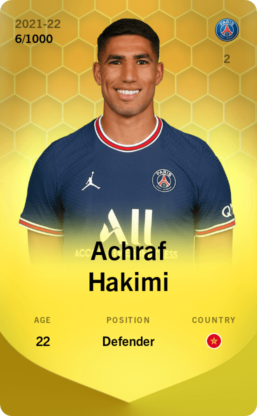 Achraf Hakimi 2021-22 • Limited 6/1000