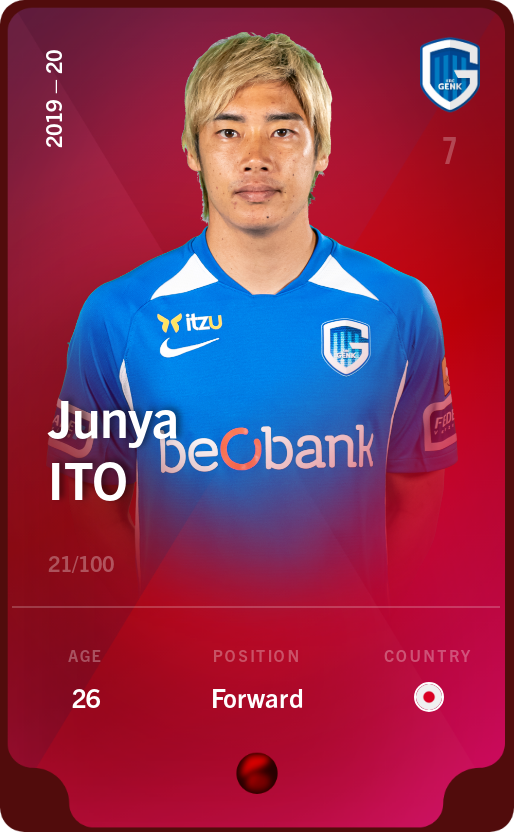 Sorare - Sorare Official - Junya Ito 2019-20 • Rare 21/100 - NFT # 99275115504613839954249714956216347325785928866504425950143566224504550595736