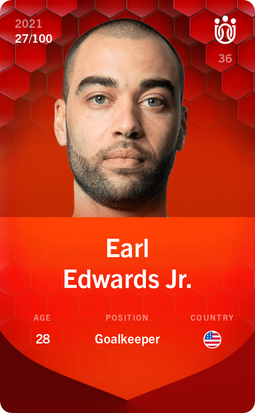 Sorare - Sorare Official - Earl Edwards Jr. 2021-22 • Rare 27/100 - NFT # 105656128785960589563838802733493695309092995821587866924093610034463917592489
