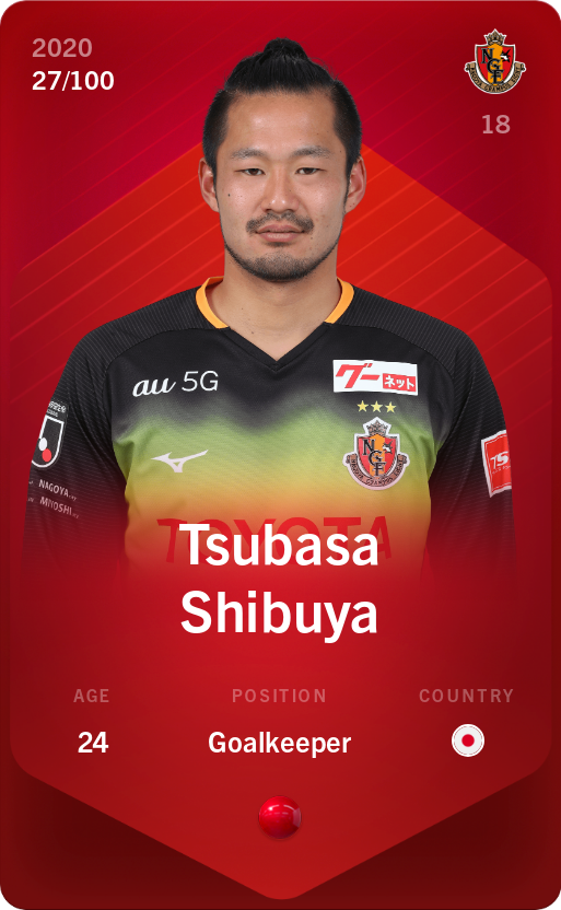 Sorare - Sorare Official - Tsubasa Shibuya 2020-21 • Rare 27/100 - NFT # 89347196439010199126175203000239588419202493290398331287355725059744006044801