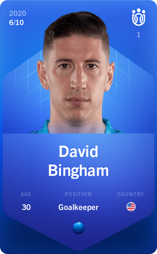 Sorare - Sorare Official - David Bingham 2020-21 • Super Rare 6/10 - NFT # 95113854193963396494110815382018548558668105988634819124771123703092148196576