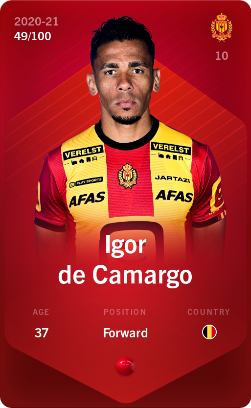 Sorare - Sorare Official - Igor de Camargo 2020-21 • Rare 49/100 - NFT # 53181620106518334469520453367433354807292752845797284864498146112029445948196