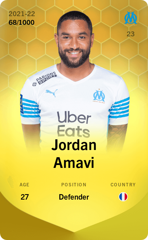 Jordan Amavi 2021-22 • Limited 68/1000