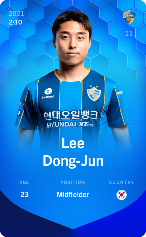 Sorare - Sorare Official - Lee Dong-Jun 2021-22 • Super Rare 2/10 - NFT # 72311060862880932556306696476555609602950804458799309254556922285436752153531