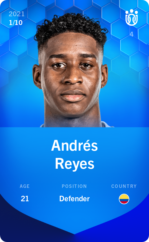 Sorare - Sorare Official - Andrés Reyes 2021-22 • Super Rare 1/10 - NFT # 115003280911127496213336970030522330152651047810832191409536413164880356437203