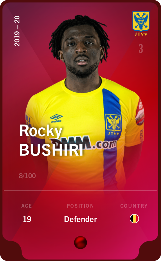 Sorare - Sorare Official - Rocky Bushiri 2019-20 • Rare 8/100 - NFT # 47340729867826599573127237306077854531721350966571749455783038647953051074639