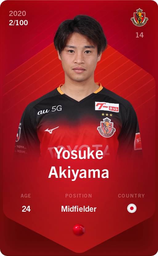 Sorare - Sorare Official - Yosuke Akiyama 2020-21 • Rare 2/100 - NFT # 86698063121546860898581339144687394353555705099810188659532184606541009758412
