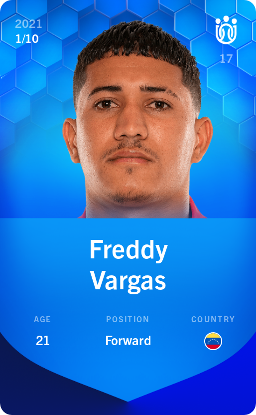 Sorare - Sorare Official - Freddy Vargas 2021-22 • Super Rare 1/10 - NFT # 75158836277240165883278198453781350317387925461250667905233452699244313861410