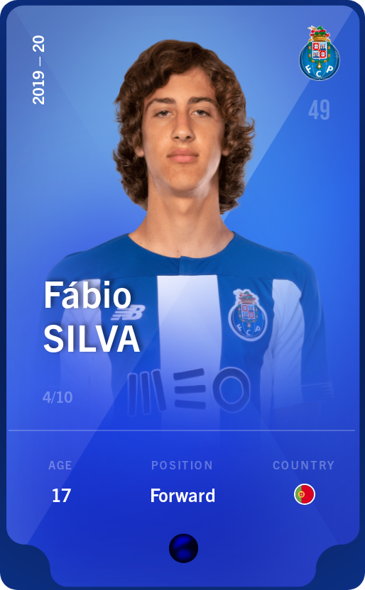 Sorare - Sorare Official - Fábio Silva 2019-20 • Super Rare 4/10 - NFT # 72695956380855069724345277802543795012326707268075921435101961693581196760584