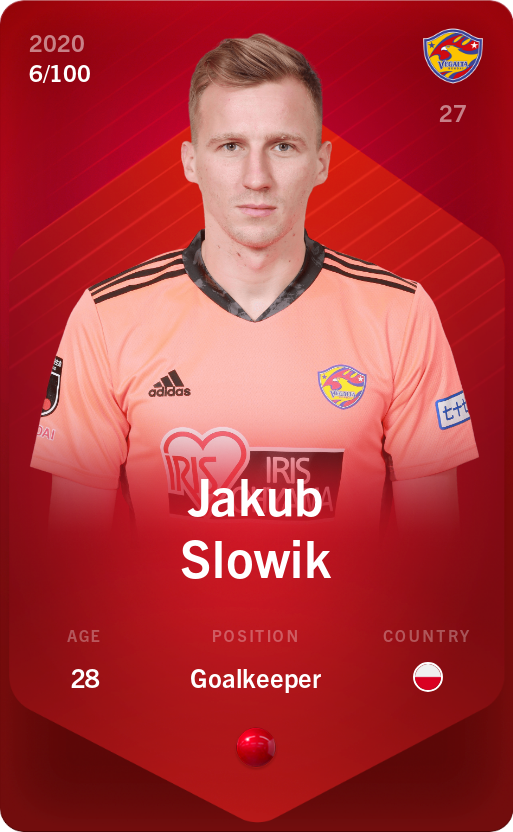 Sorare - Sorare Official - Jakub Slowik 2020-21 • Rare 6/100 - NFT # 35019980192631259650126437365898302330360672440713992330987439891340857187500