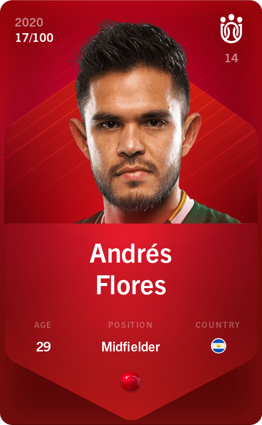 Sorare - Sorare Official - Andrés Flores 2020-21 • Rare 17/100 - NFT # 89653451448371198603789233152064083202227371816620606057048184510138425166024