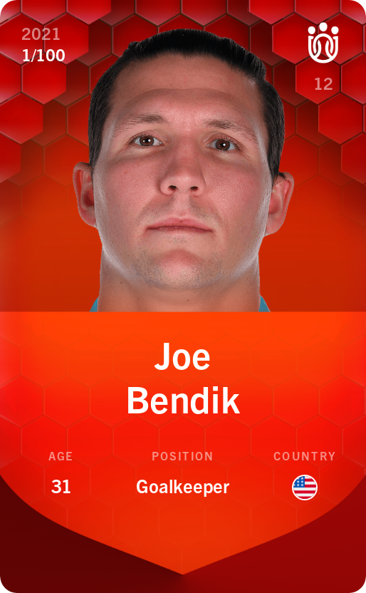 Sorare - Sorare Official - Joe Bendik 2021-22 • Rare 1/100 - NFT # 63025485444825251406653151496365293197809682606100523592545570411130515388869