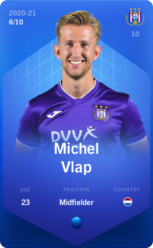 Sorare - Sorare Official - Michel Vlap 2020-21 • Super Rare 6/10 - NFT # 22763222323592889454111458677377562008851478563533387085165210455815678599439