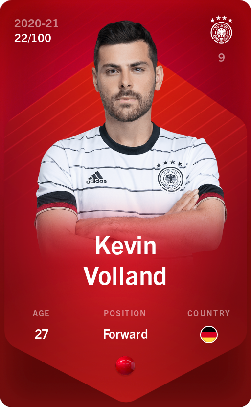Sorare - Sorare Official - Kevin Volland 2020-21 • Rare 22/100 - NFT # 27693277308461306295110386189471933821731663710356832299106879129840275809301