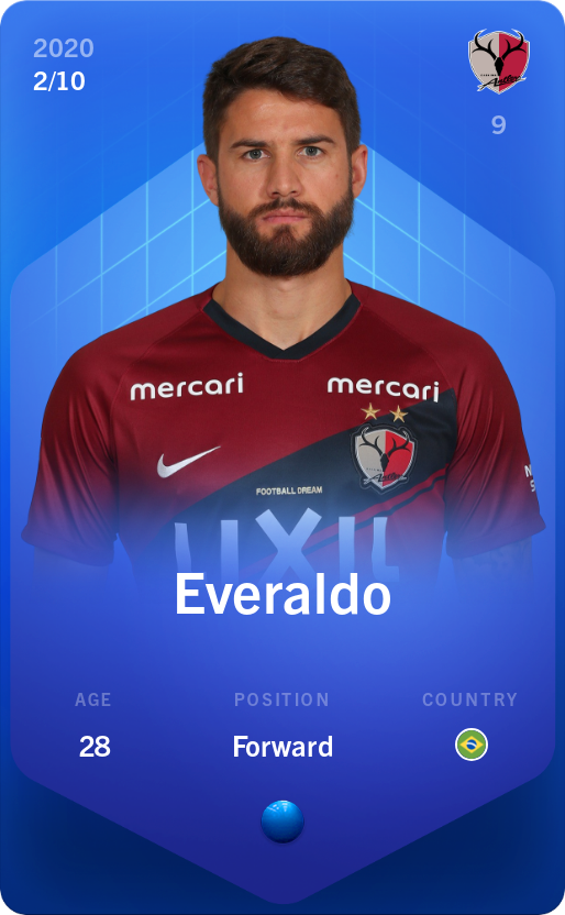 Sorare - Sorare Official - Everaldo 2020-21 • Super Rare 2/10 - NFT # 37249768759773877370749666904016283669756084764050009351845514242038818726856