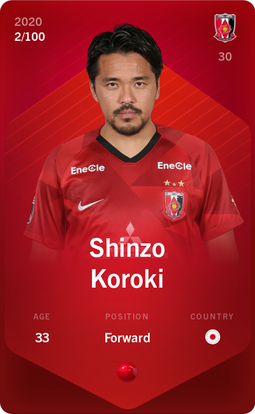 Sorare - Sorare Official - Shinzo Koroki 2020-21 • Rare 2/100 - NFT # 53196016580618651708387457630898148449105395786454433257412979976727122875667