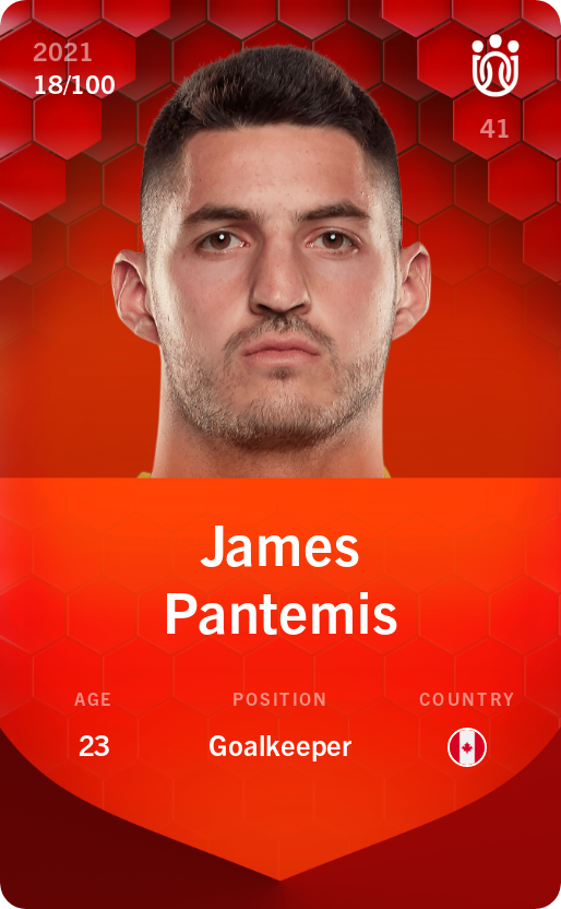 Sorare - Sorare Official - James Pantemis 2021-22 • Rare 18/100 - NFT # 108136207199137825593324052006500903763404300072498386597610412003565284074309