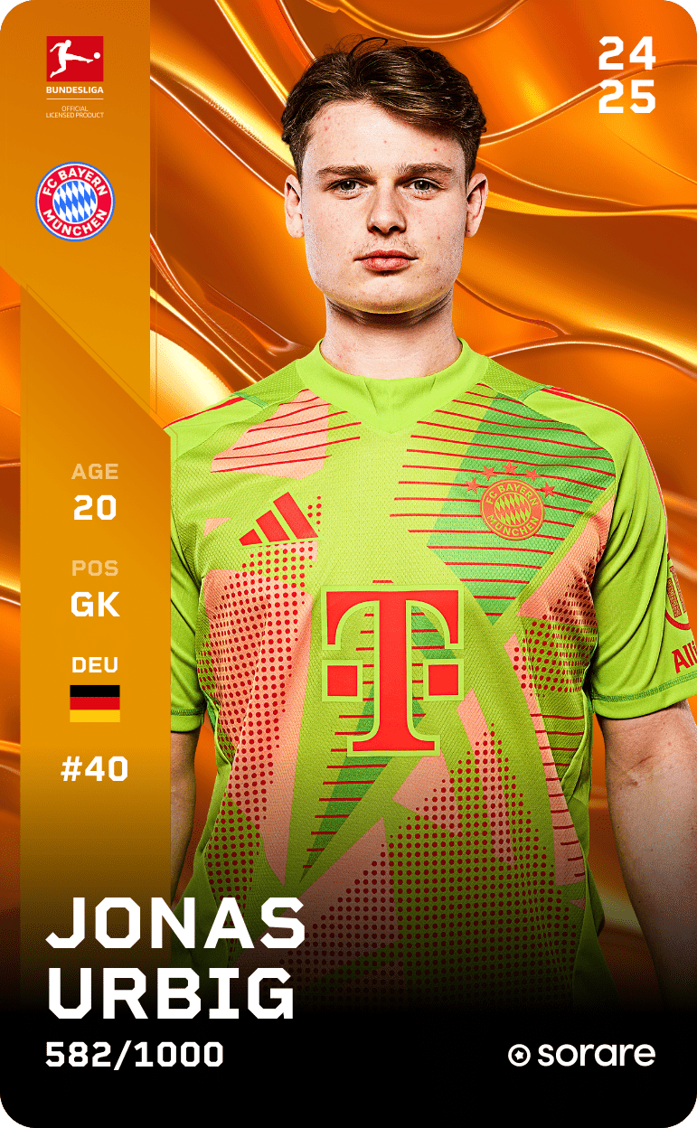 Jonas Urbig 2024-25 • Limited 582/1000
