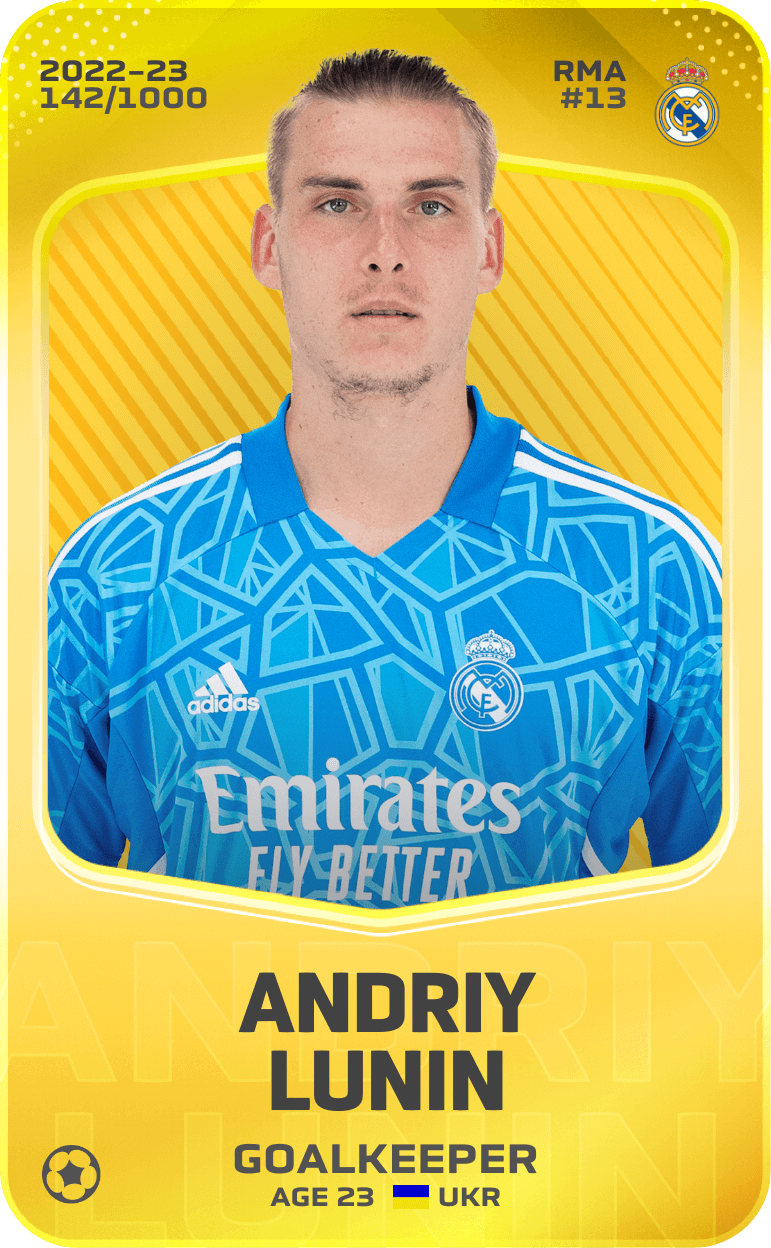 Andriy Lunin 2022-23 • Limited 142/1000
