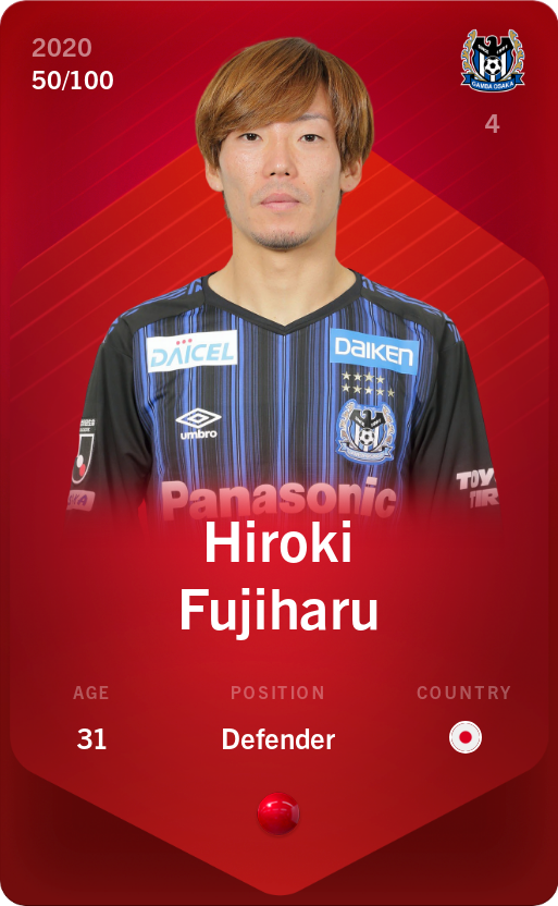 Sorare - Sorare Official - Hiroki Fujiharu 2020-21 • Rare 50/100 - NFT # 81652801884175877070990378164957507667036953063922734423891336707896050092517