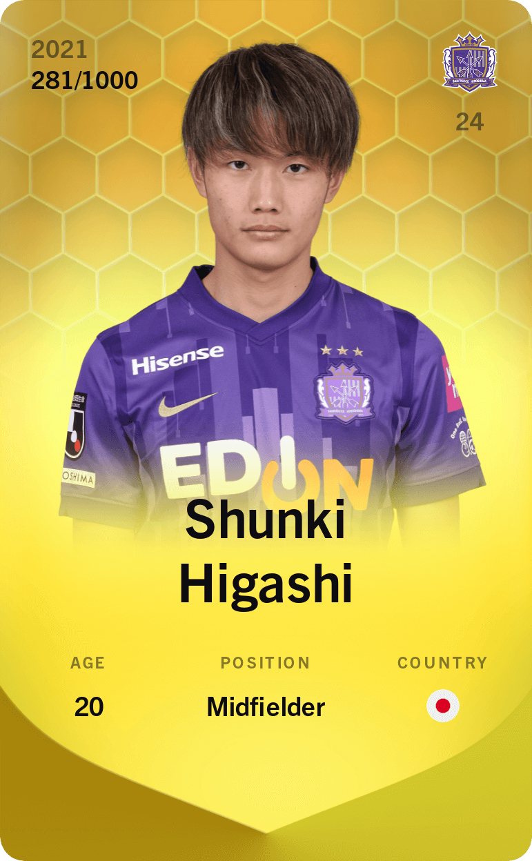 Shunki Higashi 2021-22 • Limited 281/1000