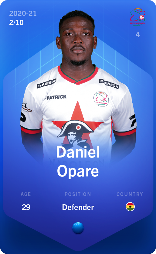 Sorare - Sorare Official - Daniel Opare 2020-21 • Super Rare 2/10 - NFT # 49682998673482432853727073611773584202306697275765462660566300206870316081712