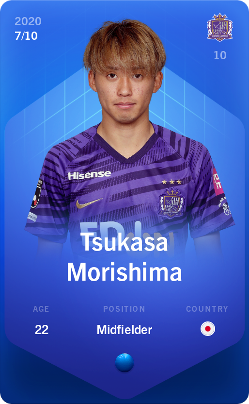 Sorare - Sorare Official - Tsukasa Morishima 2020-21 • Super Rare 7/10 - NFT # 5487131176853361158708090557930731429976860930688958351529662976840810019257