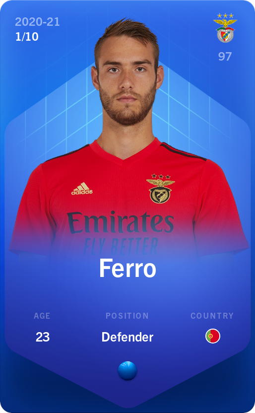 Sorare - Sorare Official - Ferro 2020-21 • Super Rare 1/10 - NFT # 58883293980476404693128660785267989425275527882089766795830591471033966432343