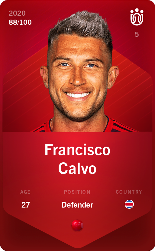 Sorare - Sorare Official - Francisco Calvo 2020-21 • Rare 88/100 - NFT # 50028973357384166314411281234820288477097981446982698718740258380720449357763