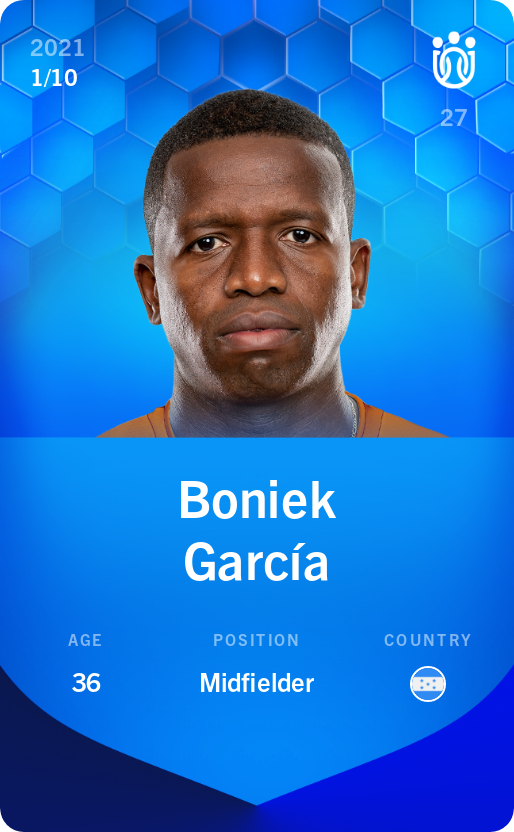 Sorare - Sorare Official - Boniek García 2021-22 • Super Rare 1/10 - NFT # 6382671731956695005332318839207533023463572799214343546794858176546099850597
