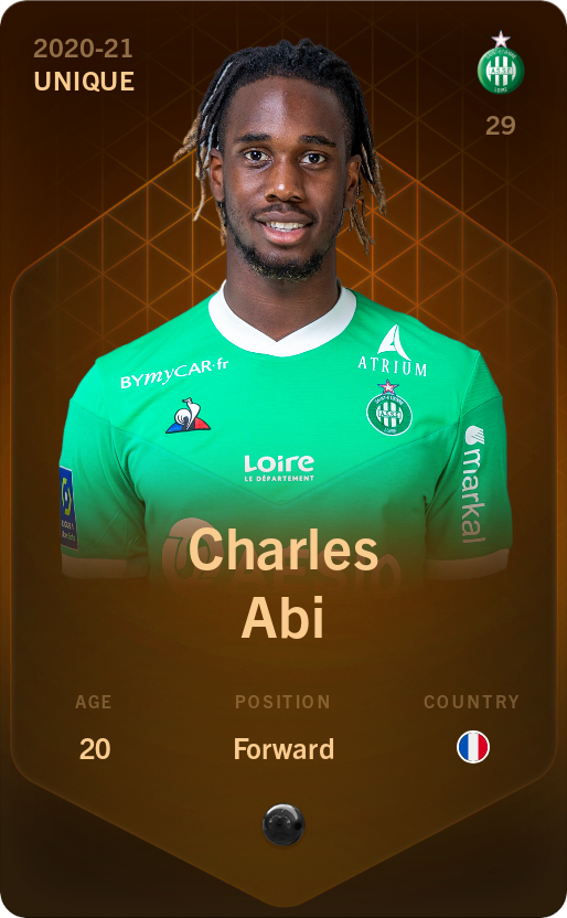 Sorare - Sorare Official - Charles Abi 2020-21 • Unique - NFT # 56294302741824783487889245628263836158582260247205945572426455167580374330704
