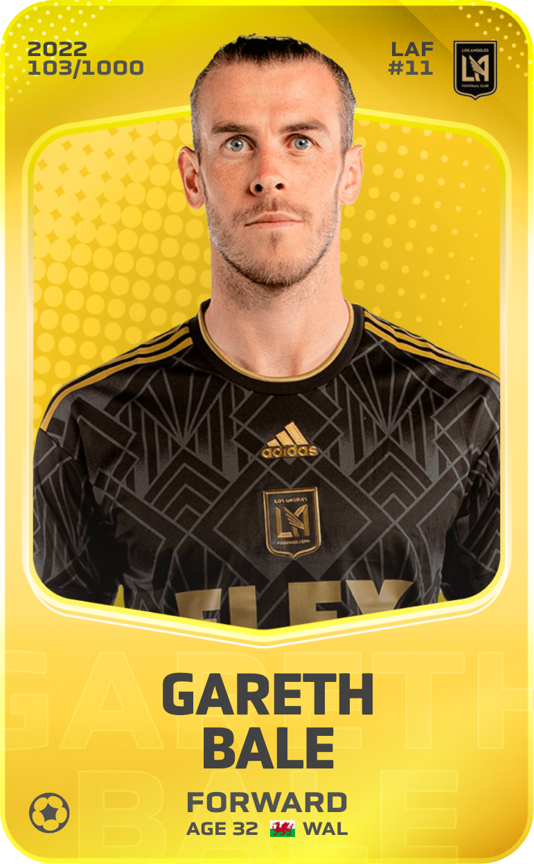 Sorare - Sorare Official - Gareth Bale 2022-23 • Limited 103/1000 - NFT # 84067220707573085521484454035403852803916332536140781134687968597905204309356