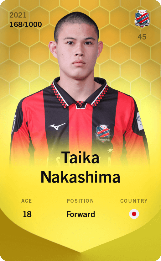 Taika Nakashima 2021-22 • Limited 168/1000