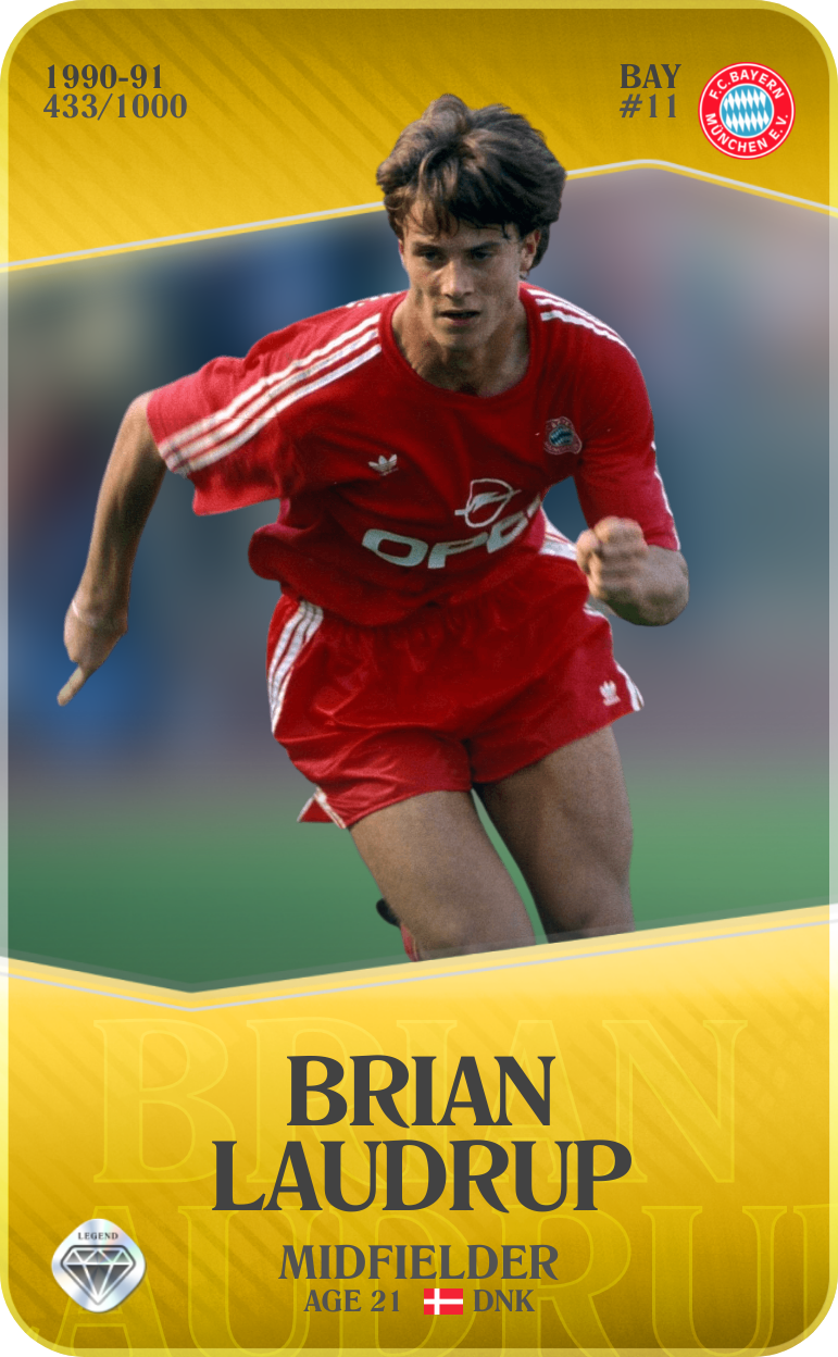 Sorare - Sorare Official - Brian Laudrup 1990-91 • Limited 433/1000 - NFT # 12527355025327031204593131358866929183343054467632454267966304353615305855318