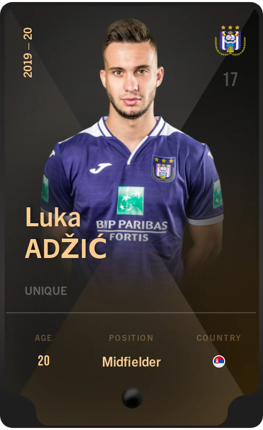 Sorare - Sorare Official - Luka Adžić 2019-20 • Unique - NFT # 81022759113529413291817021593870291693886919879972054014346198165830564549650