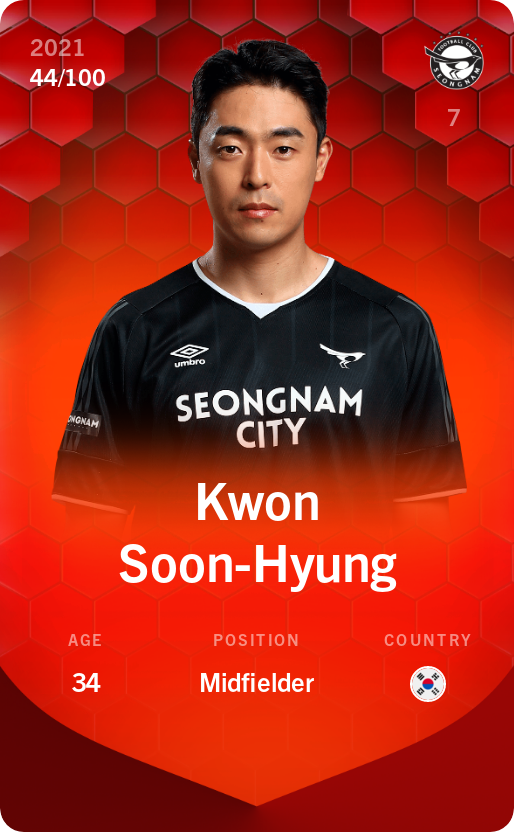 Sorare - Sorare Official - Kwon Soon-Hyung 2021-22 • Rare 44/100 - NFT # 3076225842874555424009660062922850038074417165575176919971593491672682788014