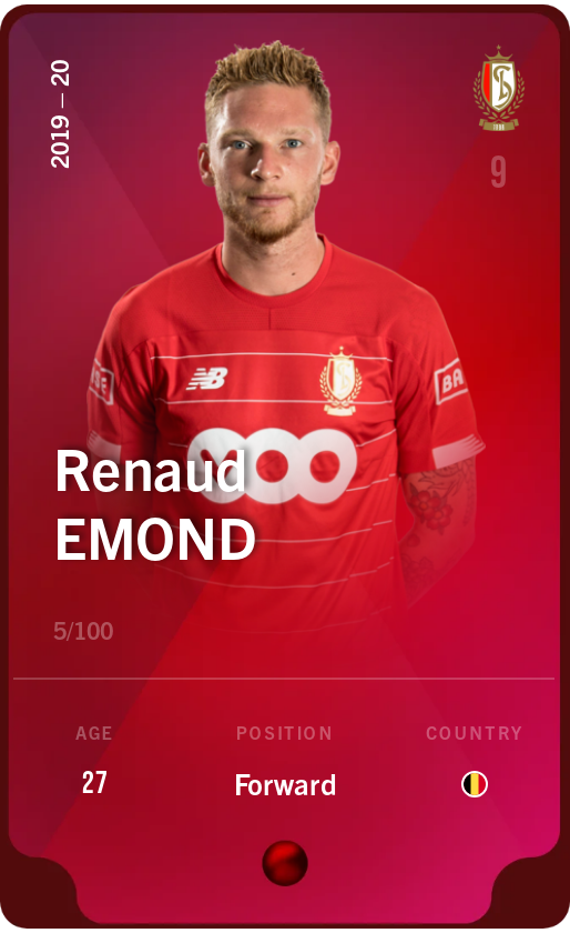 Sorare - Sorare Official - Renaud Emond 2019-20 • Rare 5/100 - NFT # 79785482626902835738577703179950748235875485042795568135973839306113070616710