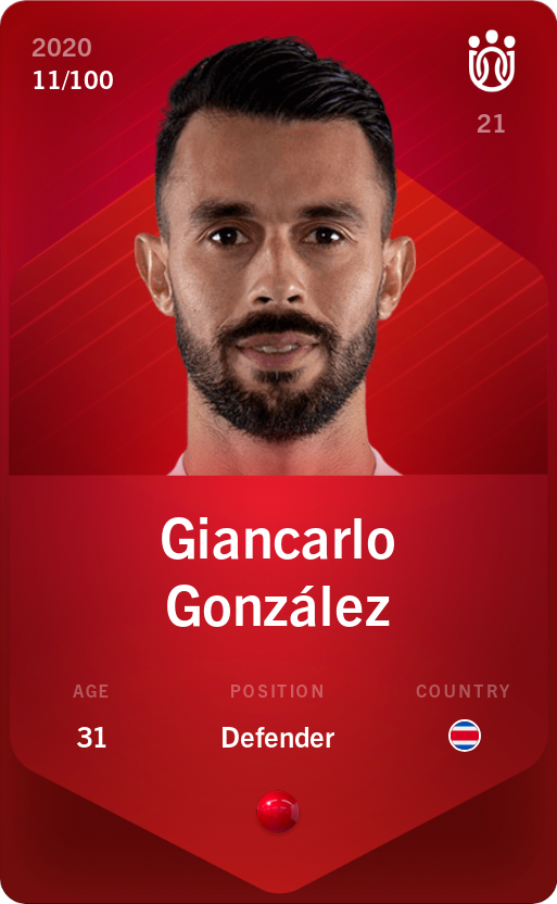 Sorare - Sorare Official - Giancarlo González 2020-21 • Rare 11/100 - NFT # 33430480563759162301899106987505460466756665018292329930169529633674909482662