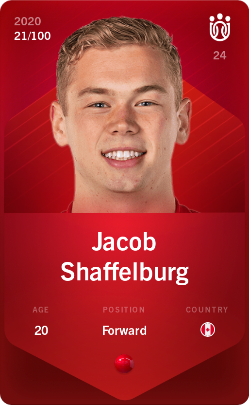 Sorare - Sorare Official - Jacob Shaffelburg 2020-21 • Rare 21/100 - NFT # 52093977270793840557125006605243724872536425954174248448357372928268300578059