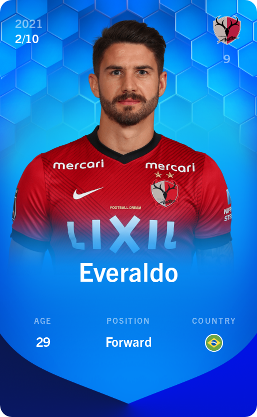 Sorare - Sorare Official - Everaldo 2021-22 • Super Rare 2/10 - NFT # 77366377433642639144029686093292880819633770588098205511541991465446410424196