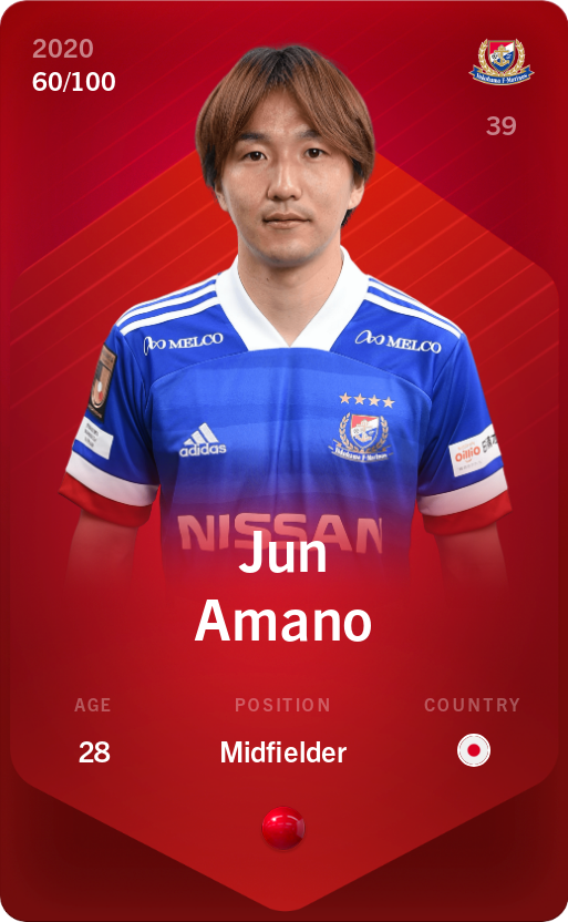 Sorare - Sorare Official - Jun Amano 2020-21 • Rare 60/100 - NFT # 30975754392356610070520491808037565388883435487214810144945902939537573809473