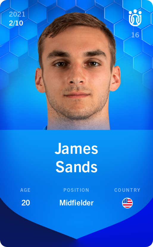 Sorare - Sorare Official - James Sands 2021-22 • Super Rare 2/10 - NFT # 95153737333188402621611558928030911697933816297841092776274885868290179858817