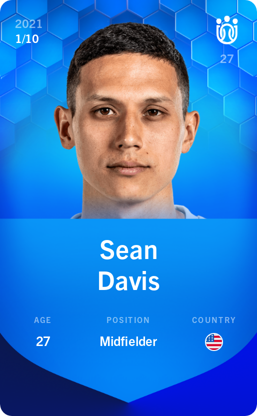 Sorare - Sorare Official - Sean Davis 2021-22 • Super Rare 1/10 - NFT # 102835788730547480378519758037885657806872155291621791594606729755337548141563