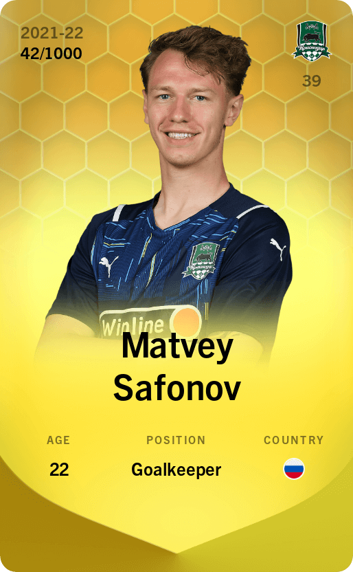 Matvey Safonov 2021-22 • Limited 42/1000