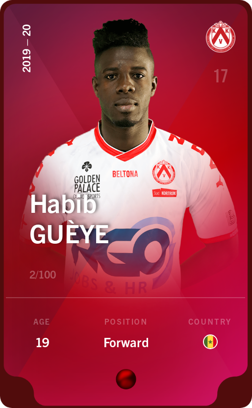 Sorare - Sorare Official - Habib Guèye 2019-20 • Rare 2/100 - NFT # 17644243662893058283151549476402611686760585554570508638049081191492022661959
