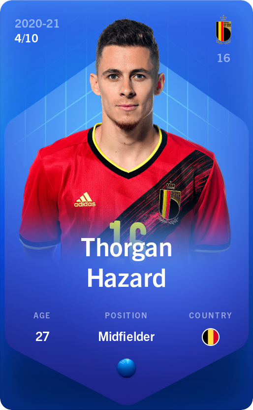 Sorare - Sorare Official - Thorgan Hazard 2020-21 • Super Rare 4/10 - NFT # 50909924126248460650680039091076749440647211894986280474395393520307348241448